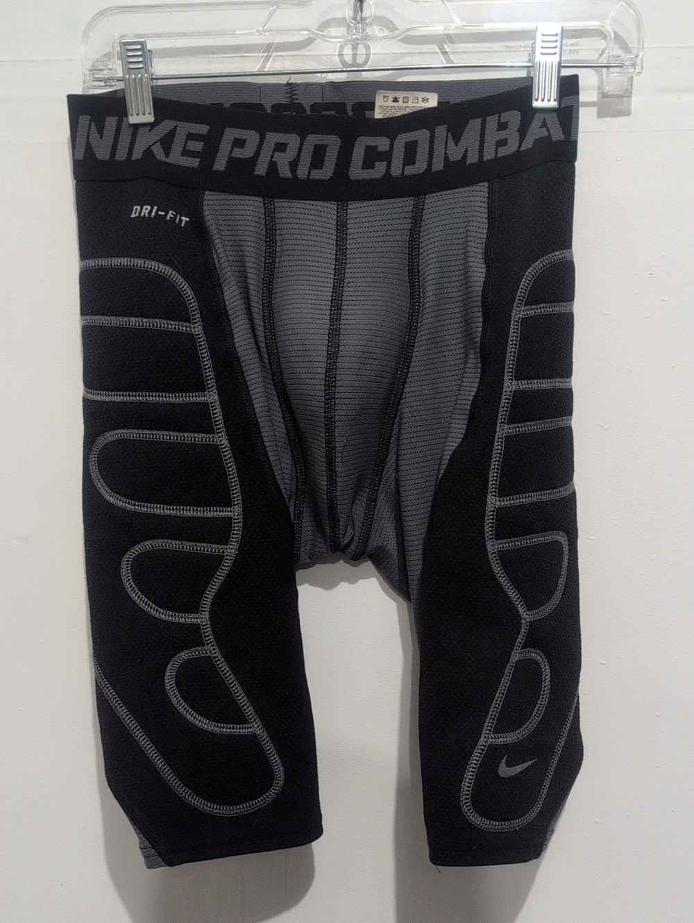 Nike Black and Gray Pro Combat Compression Boxer Shorts Briefs